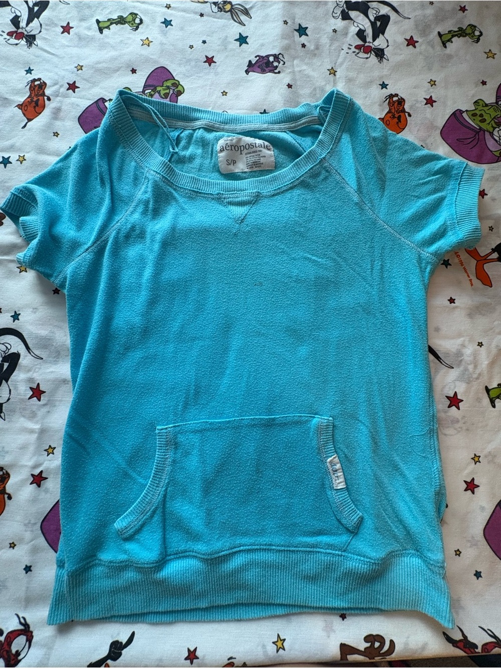 Aeropostale Turquoise Short Sleeve Baby Top